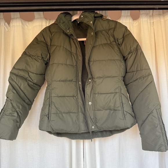 Bitten by Sarah Jessica Parker Jackets & Blazers - Bitten by Sarah Jessica Parker Green Puffer Jacket Quilted Stand-up Collar